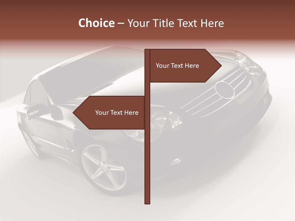 Motor Silver Mercedes PowerPoint Template