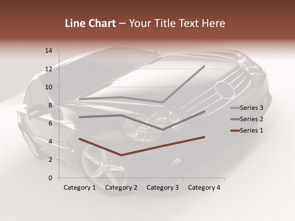 Motor Silver Mercedes PowerPoint Template