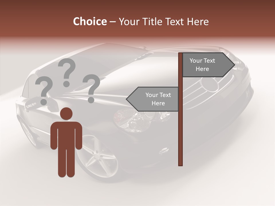 Motor Silver Mercedes PowerPoint Template