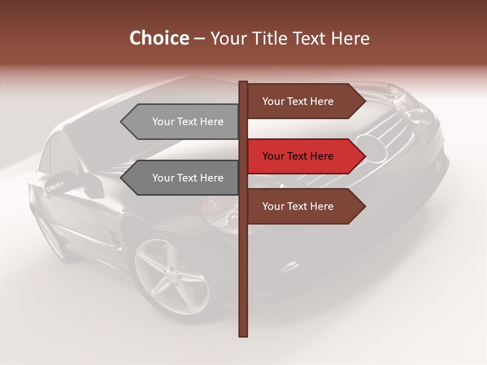 Motor Silver Mercedes PowerPoint Template