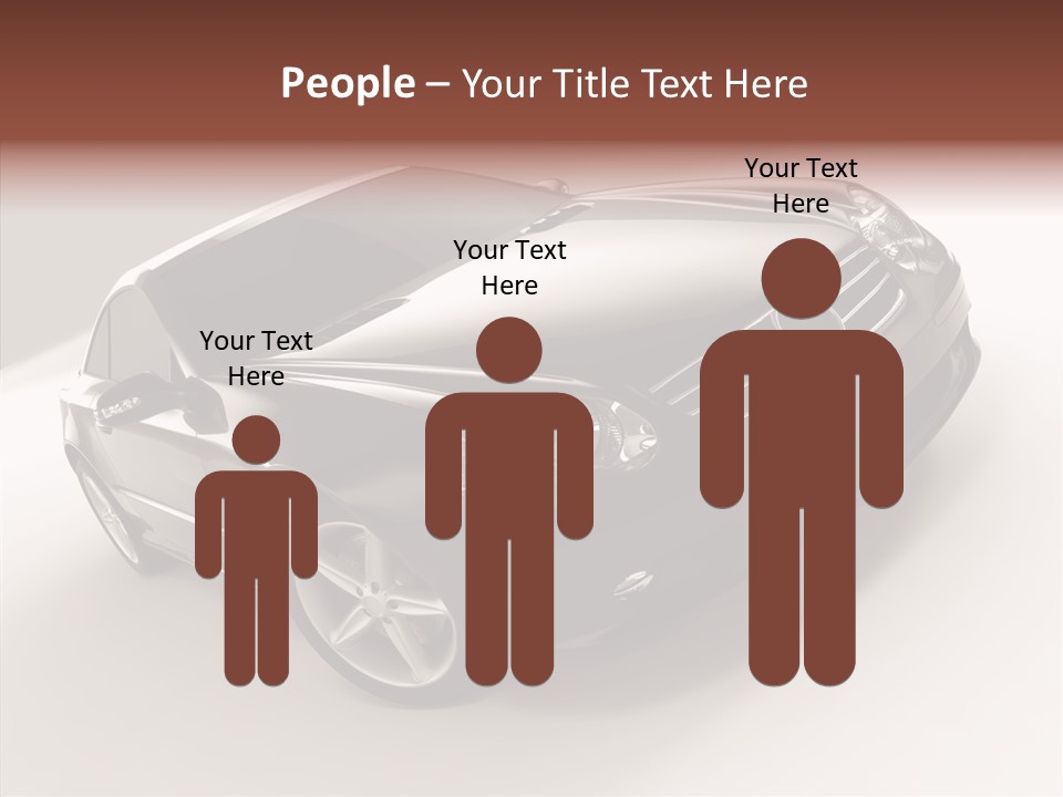 Motor Silver Mercedes PowerPoint Template