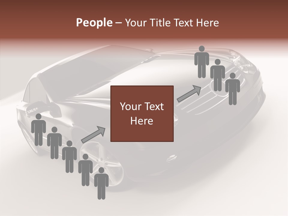Motor Silver Mercedes PowerPoint Template