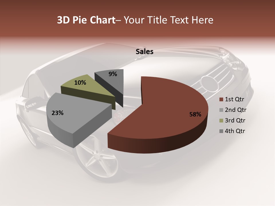 Motor Silver Mercedes PowerPoint Template