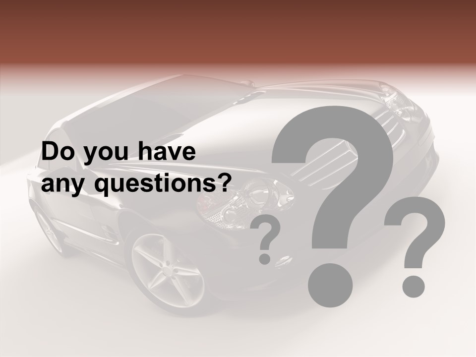 Motor Silver Mercedes PowerPoint Template