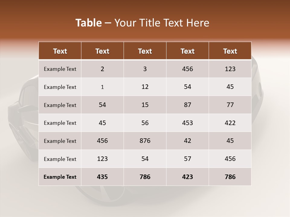Isolated Automobile Super PowerPoint Template