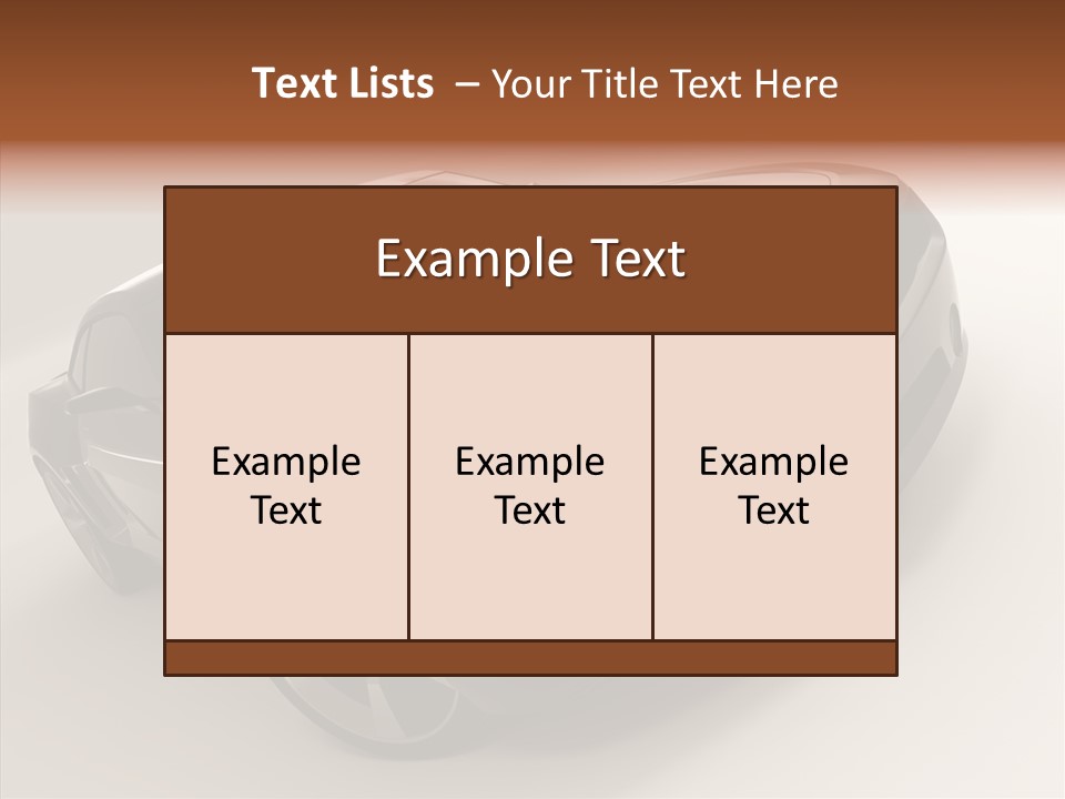 Isolated Automobile Super PowerPoint Template