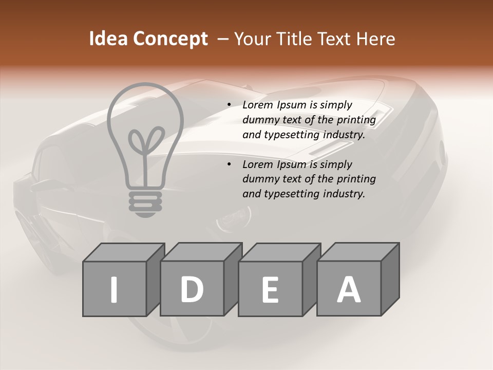 Isolated Automobile Super PowerPoint Template