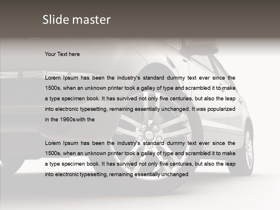 Performance Vehicle Drive PowerPoint Template