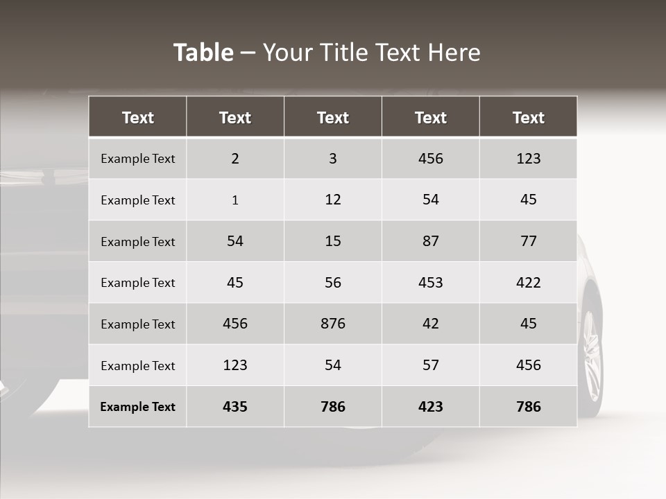 Performance Vehicle Drive PowerPoint Template