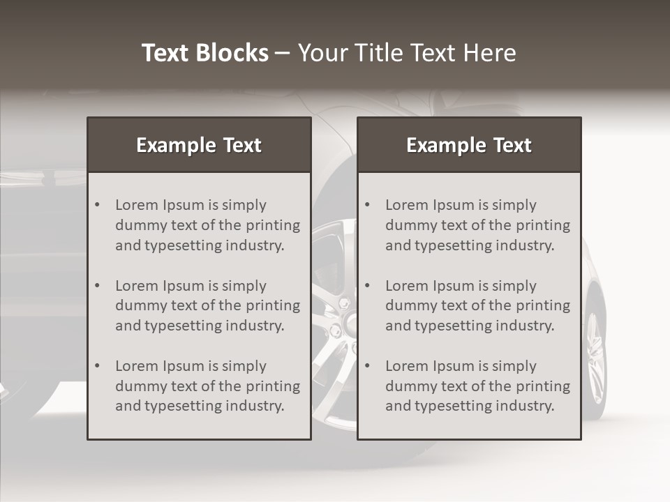 Performance Vehicle Drive PowerPoint Template