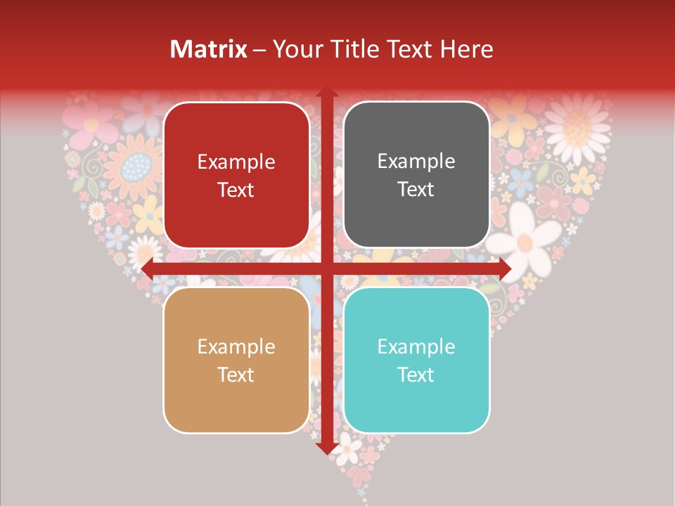 Cheerful Flower Black PowerPoint Template