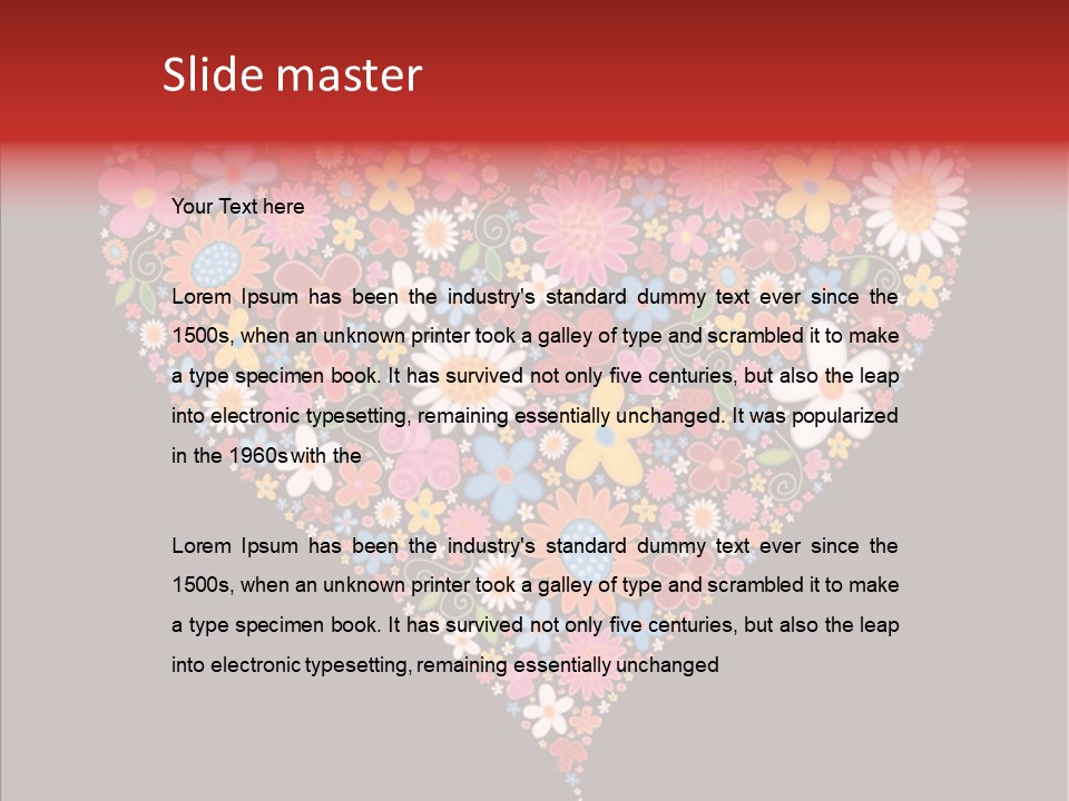 Cheerful Flower Black PowerPoint Template