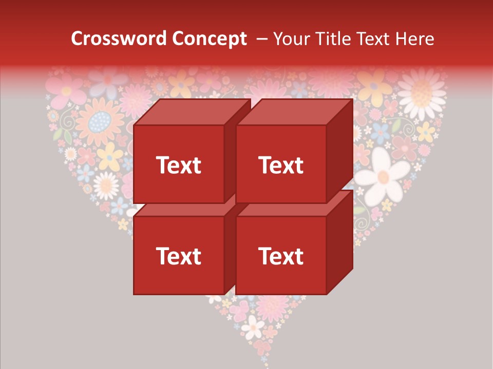 Cheerful Flower Black PowerPoint Template