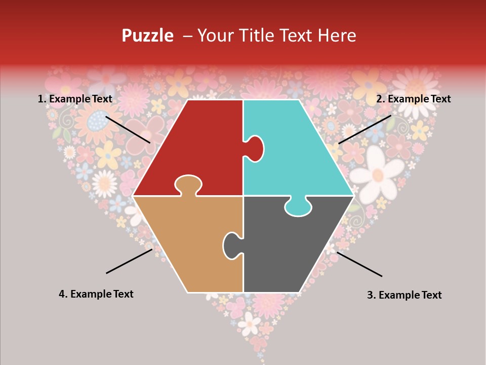 Cheerful Flower Black PowerPoint Template