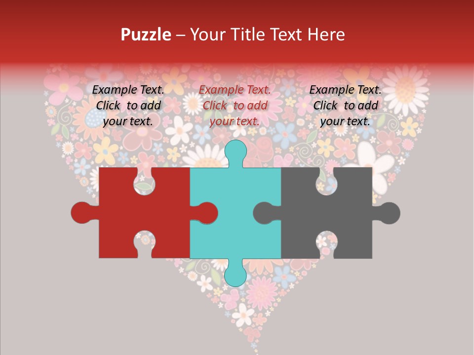 Cheerful Flower Black PowerPoint Template