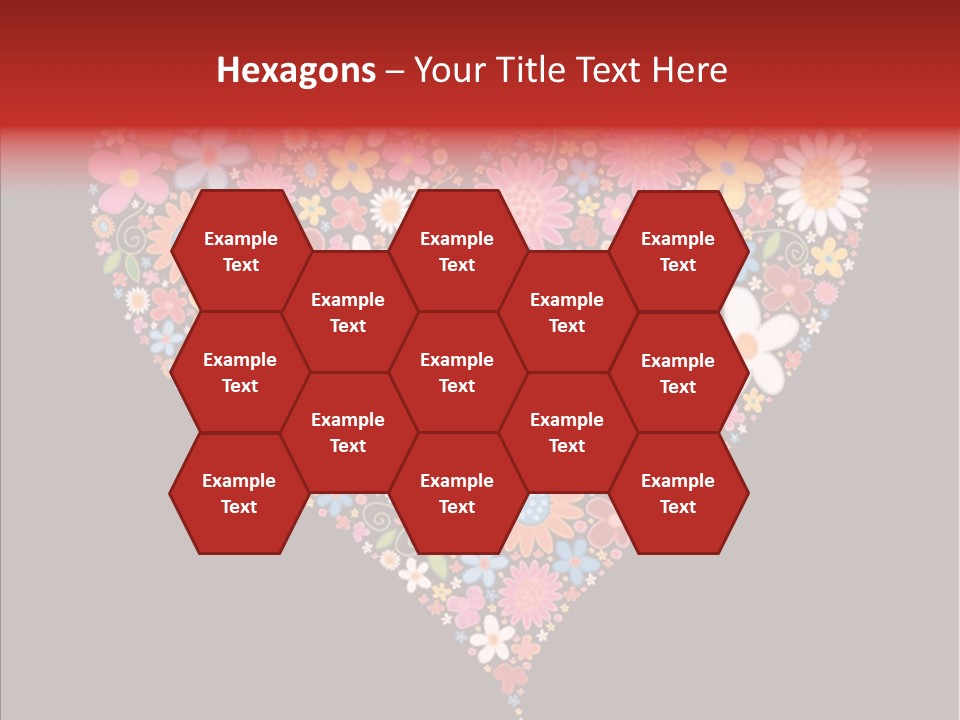 Cheerful Flower Black PowerPoint Template