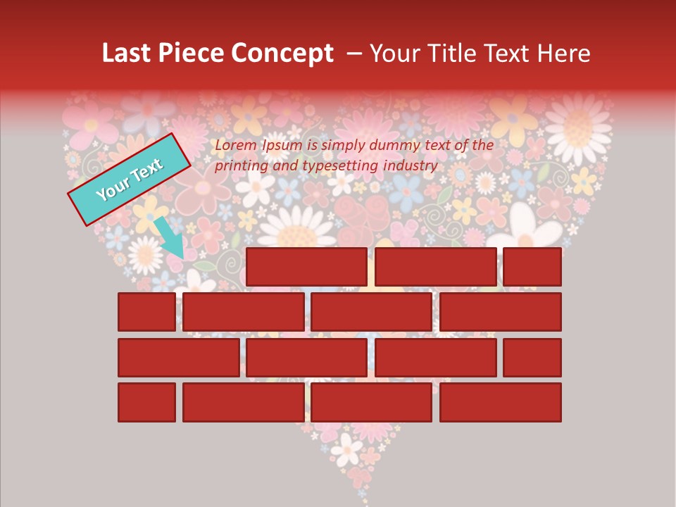 Cheerful Flower Black PowerPoint Template