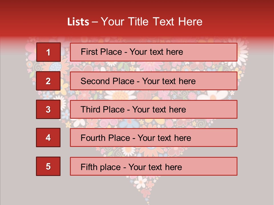 Cheerful Flower Black PowerPoint Template