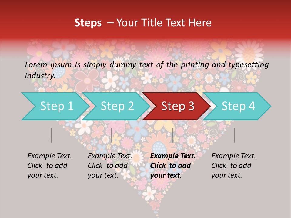 Cheerful Flower Black PowerPoint Template