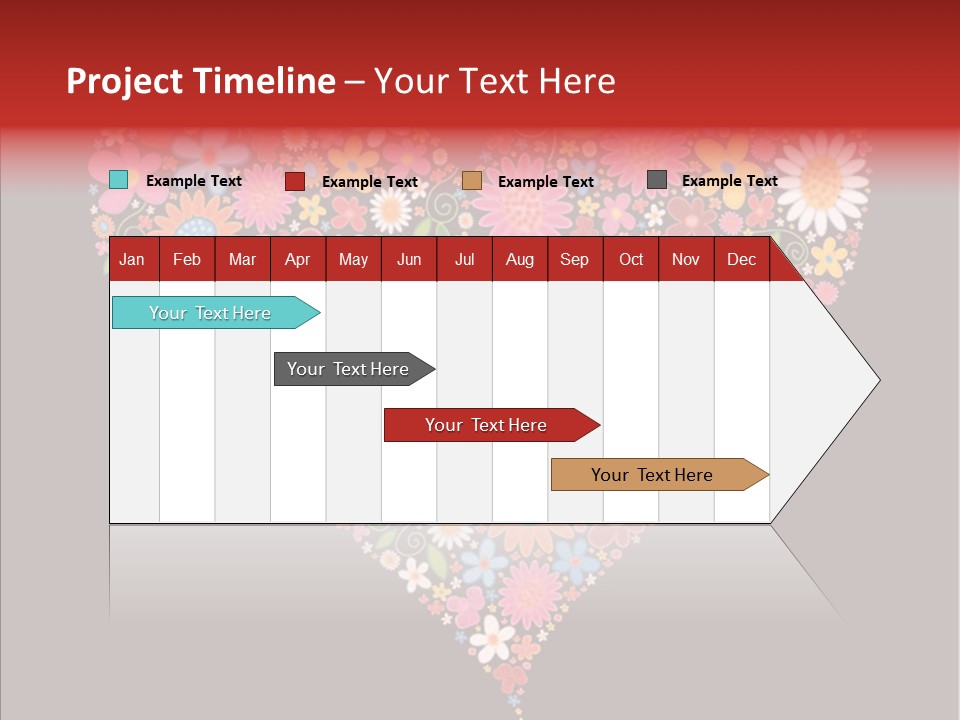 Cheerful Flower Black PowerPoint Template