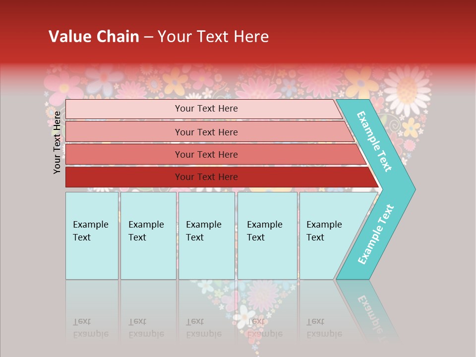 Cheerful Flower Black PowerPoint Template