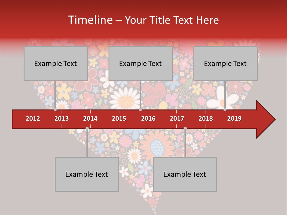 Cheerful Flower Black PowerPoint Template