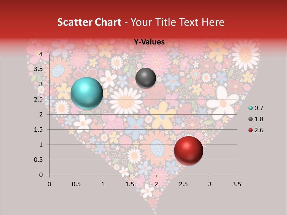 Cheerful Flower Black PowerPoint Template