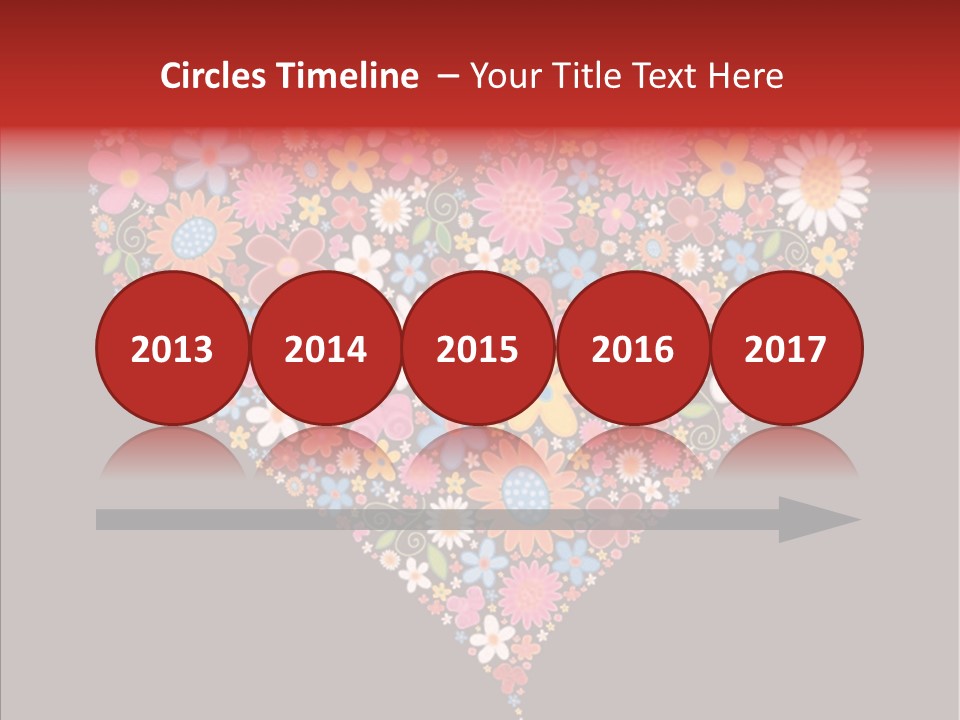 Cheerful Flower Black PowerPoint Template