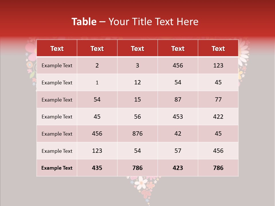 Cheerful Flower Black PowerPoint Template