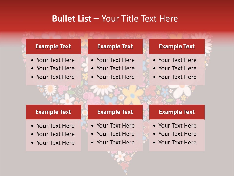 Cheerful Flower Black PowerPoint Template