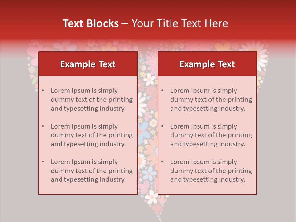 Cheerful Flower Black PowerPoint Template