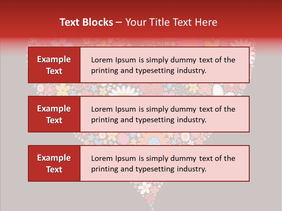 Cheerful Flower Black PowerPoint Template