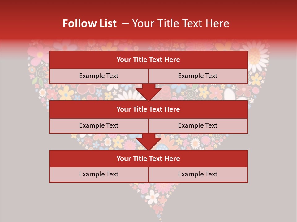 Cheerful Flower Black PowerPoint Template