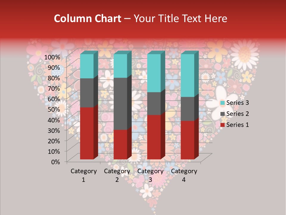 Cheerful Flower Black PowerPoint Template