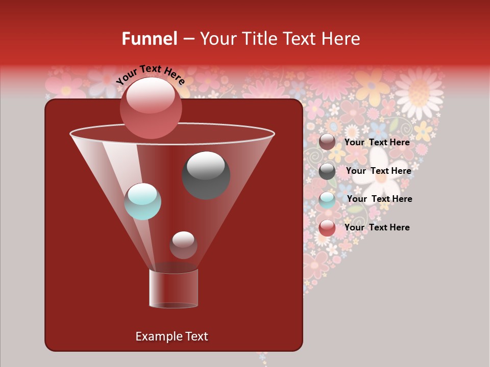 Cheerful Flower Black PowerPoint Template