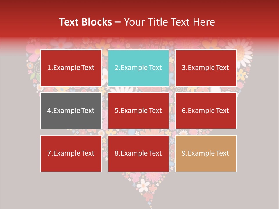 Cheerful Flower Black PowerPoint Template