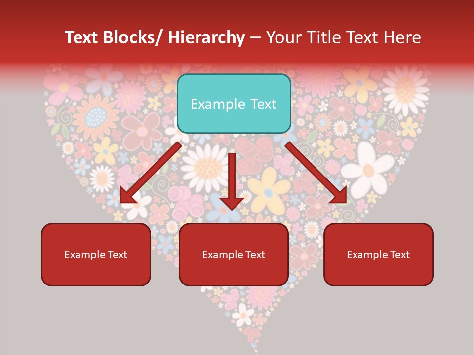 Cheerful Flower Black PowerPoint Template