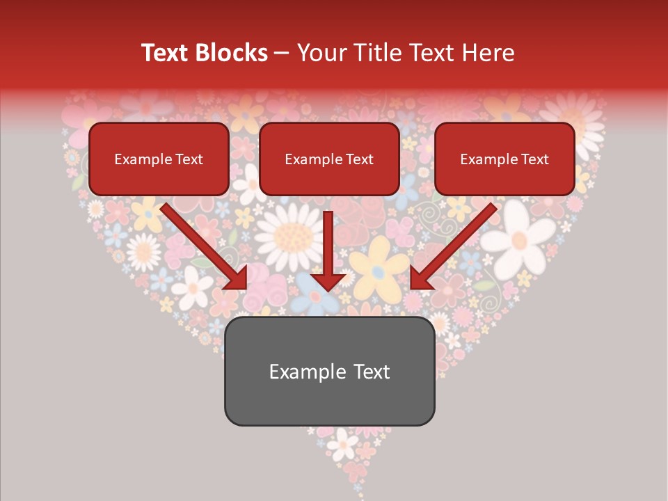 Cheerful Flower Black PowerPoint Template