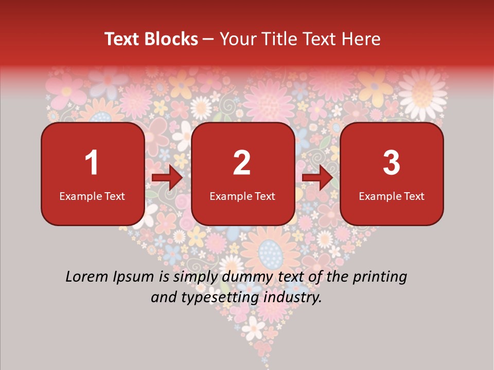 Cheerful Flower Black PowerPoint Template