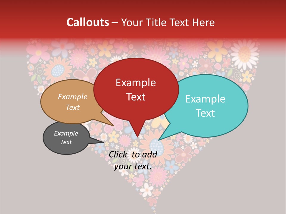 Cheerful Flower Black PowerPoint Template