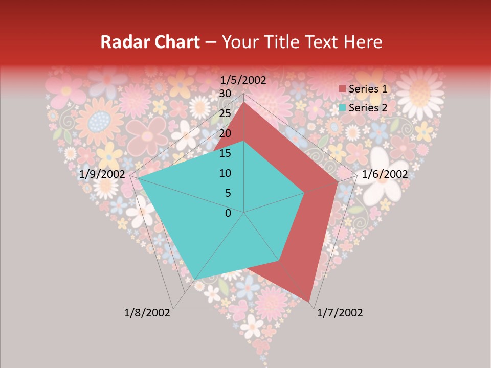 Cheerful Flower Black PowerPoint Template