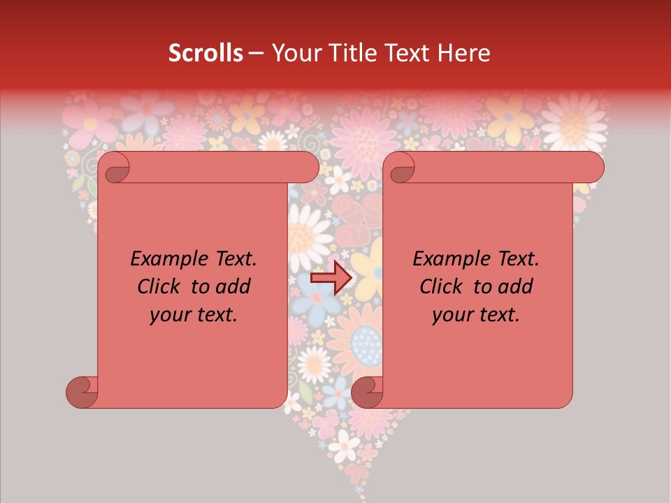Cheerful Flower Black PowerPoint Template