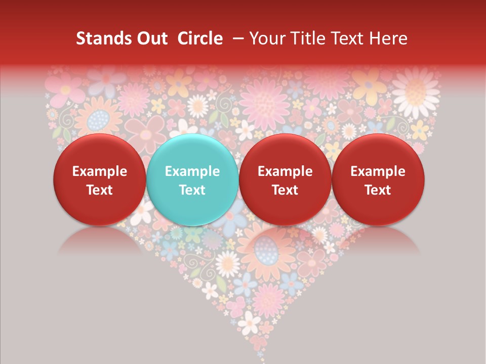 Cheerful Flower Black PowerPoint Template