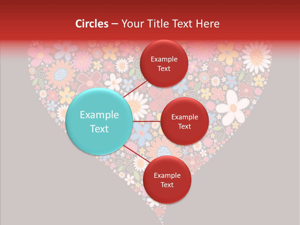 Cheerful Flower Black PowerPoint Template