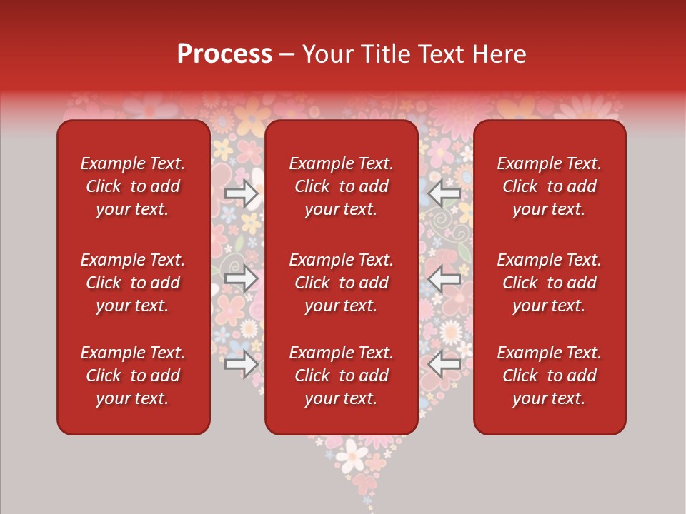 Cheerful Flower Black PowerPoint Template