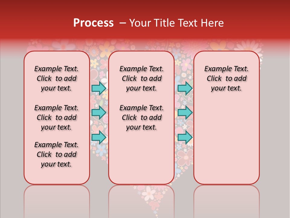 Cheerful Flower Black PowerPoint Template
