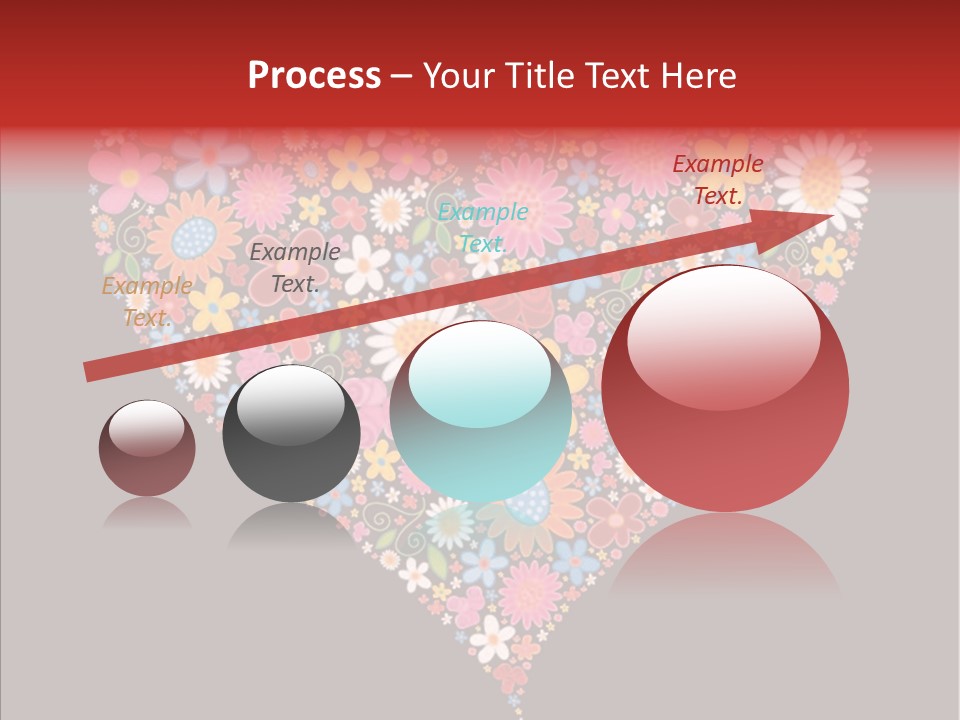 Cheerful Flower Black PowerPoint Template