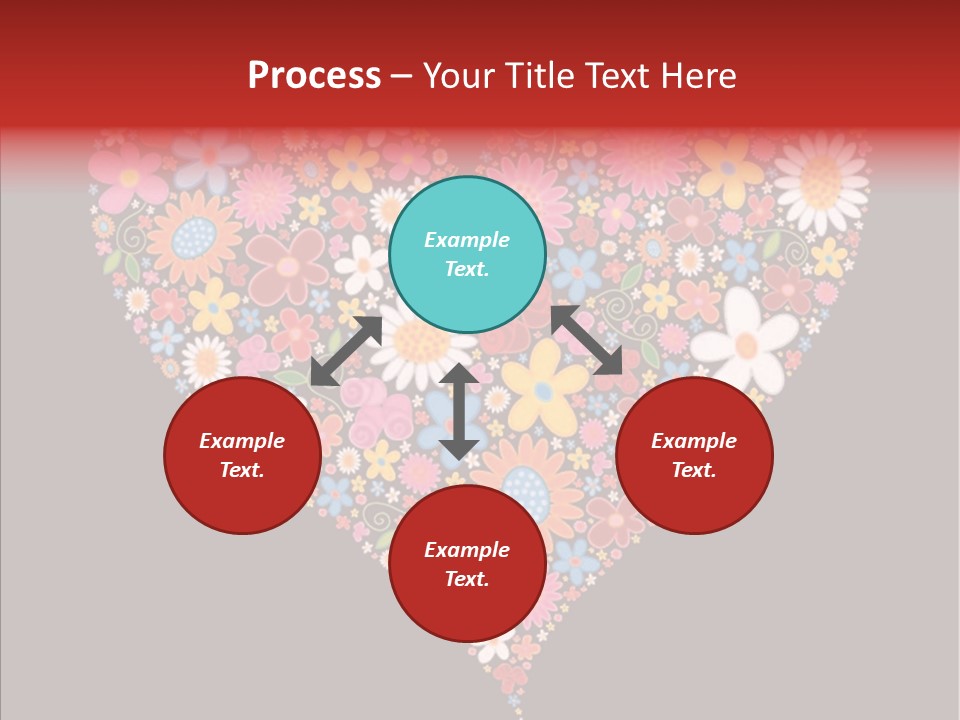 Cheerful Flower Black PowerPoint Template