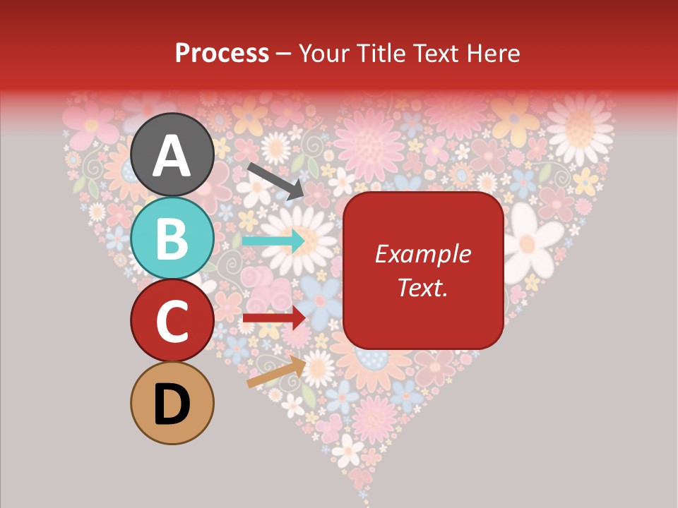 Cheerful Flower Black PowerPoint Template