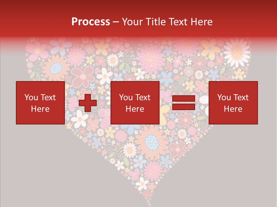 Cheerful Flower Black PowerPoint Template